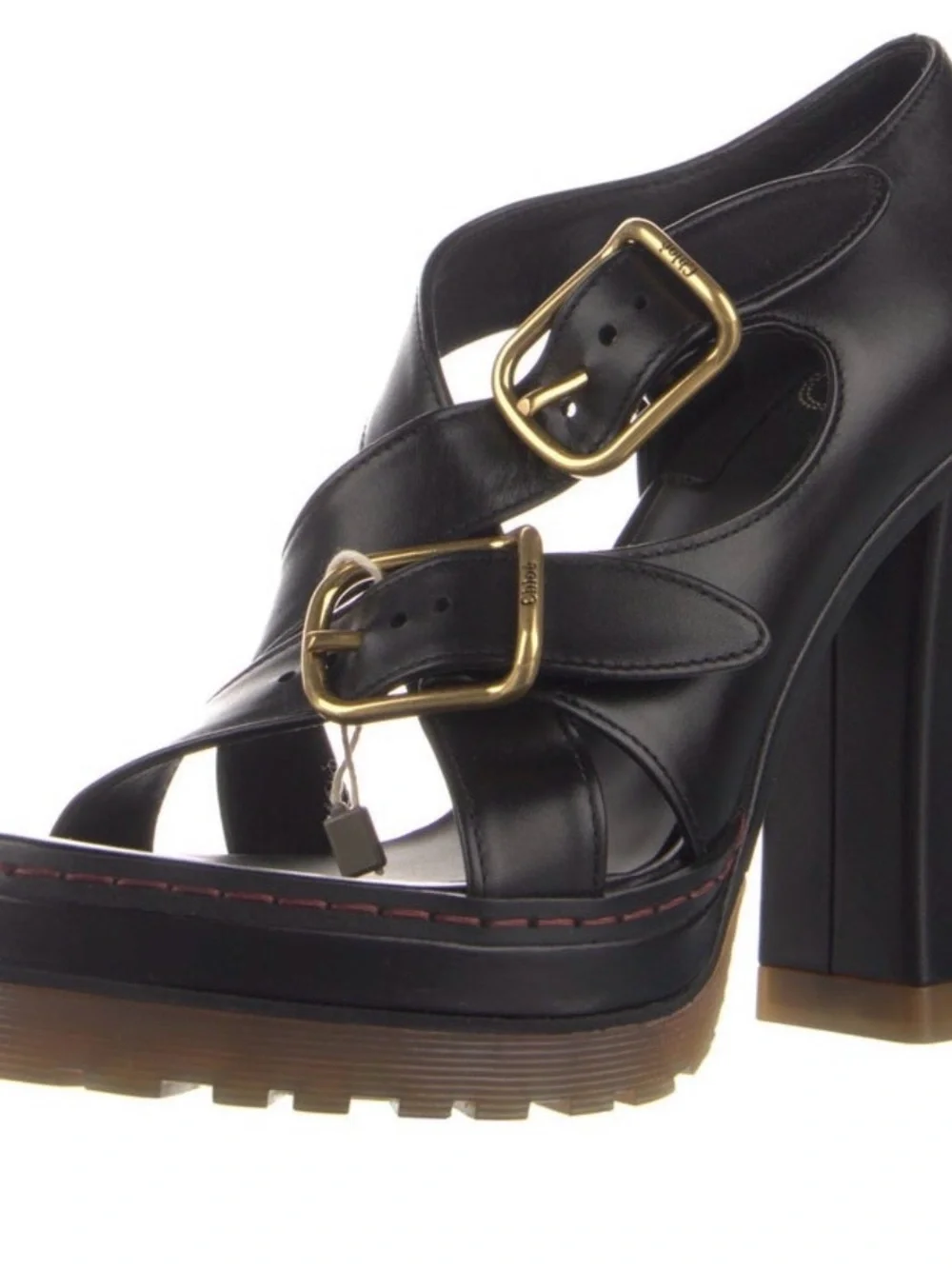 CHLOE Strappy Leather Heal Sandals $911